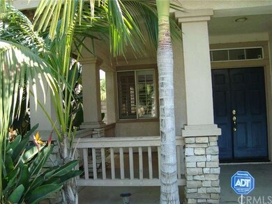 Front porch with beautiful Blue Double doors