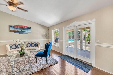 French doors w/pool lock