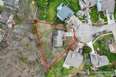 Aerial View w/approx lot lines