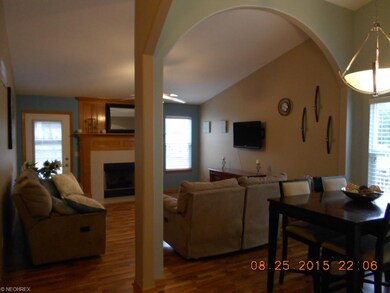 vaulted architecture open concept great room dinin