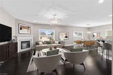 Virtually Staged Great Room and Dining