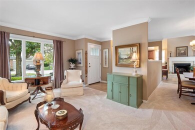 Family room view to front entry and main level din