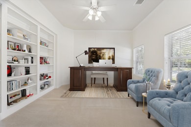 Virtually staged office/study