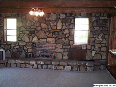 Fireplace in den