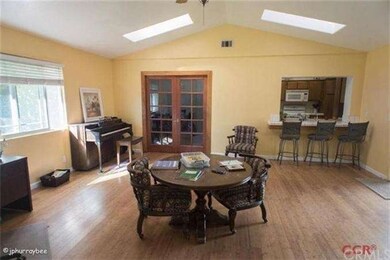 Another view of family room. French doors close of