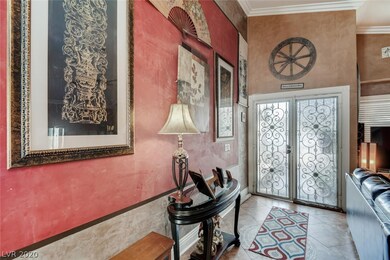 Decorative Steel French Doors, Tile Flooring