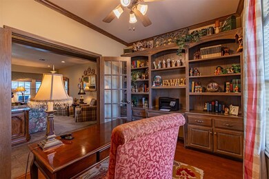 Office featuring dark hardwood / wood-style floors