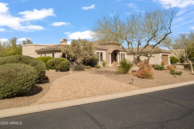 Circular paved driveway