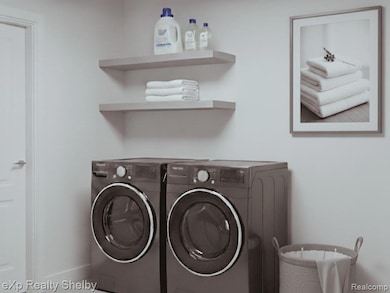 Model view of laundry room