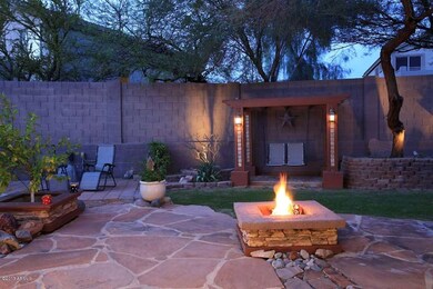 Night-Outdoor Fireplace