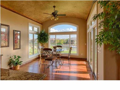 Arched transom accentuates the theme throughout, a