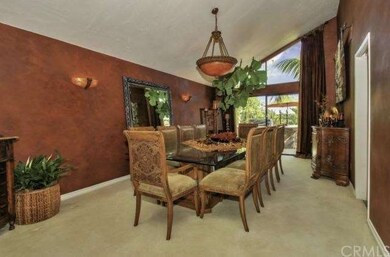 Formal dining room with an entire wall of floor to