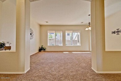 Entry view of formal living and dining