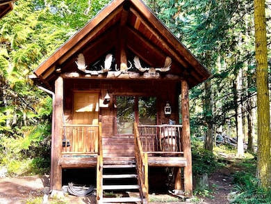 Sweet bunkhouse for your overnight guests. Includes a bedroom, half bath and loft