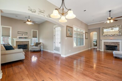 Hearth Room and Great Room Views, Both with Firepl