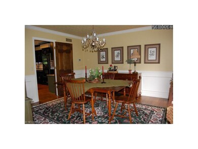 To the right of the foyer is the formal dining roo
