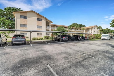 View of covered parking lot
