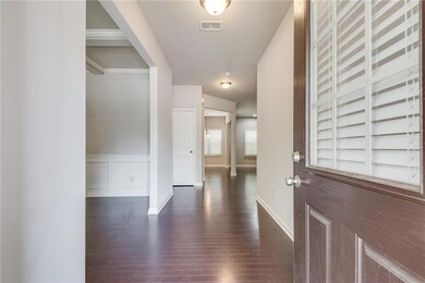 Entryway Featuring Dark Wood-type Flooring