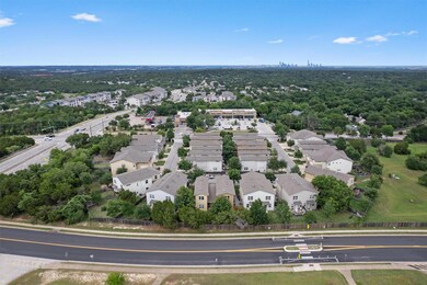 Aerial perspective of suburban area