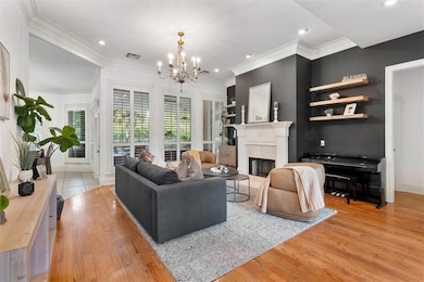 Gorgeous Living Room with nail down wood floors
