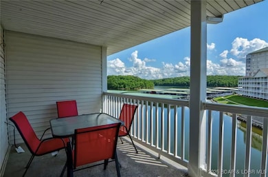 The coverd deck has expansive views of the state p