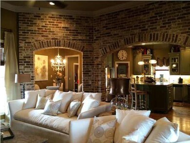 Family room looking into kitchen.