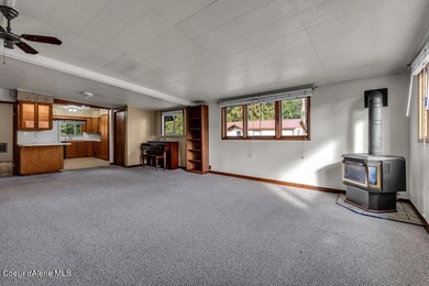 Living Room with gas stove