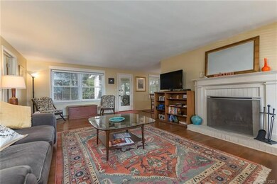 Hardwood floors and fireplace