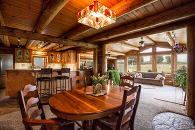 Dining area open to the kitchen