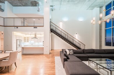 The open-concept layout offers seamless flow betwe
