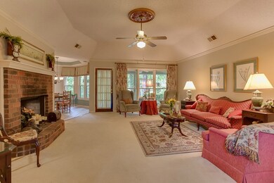Nice-sized Great Room with coffered ceilings.  Fre