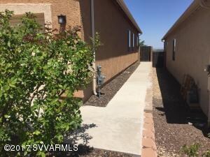 side walkway to rear yard