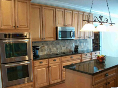 One view of the gourmet kitchen - double ovens and more.
