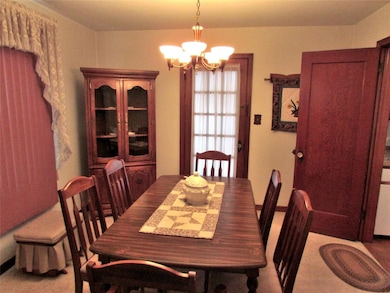 dining room with access to porch