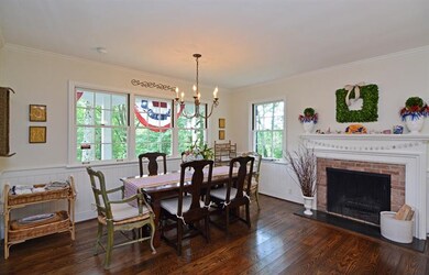 The kitchen dining area is graced with a brick fir