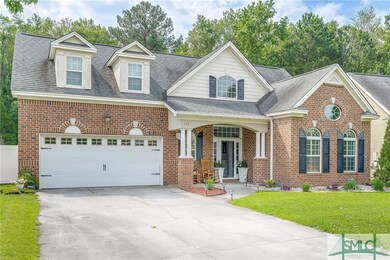 Two car garage and covered porch.