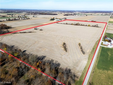 View of rural area featuring property boundaries highlighted and farmland