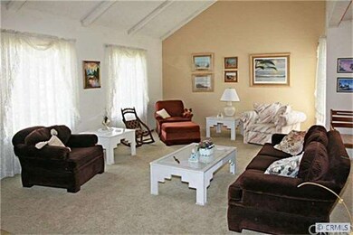 Elegant Formal Living Room with Soaring Vaulted Ce
