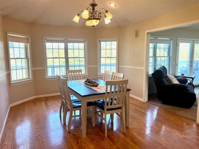 Spacious open dining.