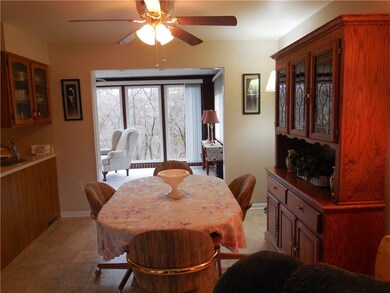Dining room is off the kitchen and leads into the 