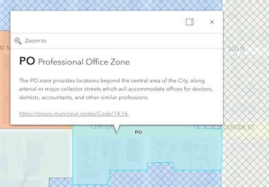View of miscellaneous Provo Zoning Map