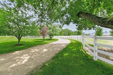 Long private driveway to House and Barn complex