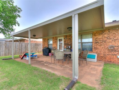 View of patio with area for grilling