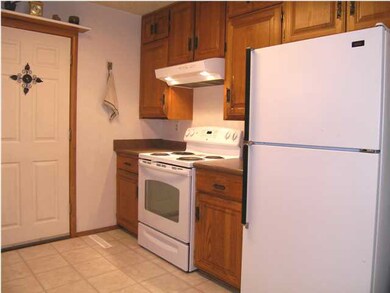 The interior wall of the kitchen...the door access