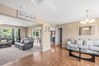 Open floor plan makes for seamless transitions.