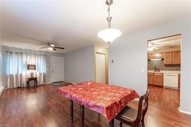 Dining space open to living room