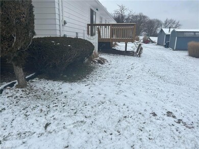 side of house with deck