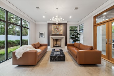 The beautiful sitting room doubles as an atrium to