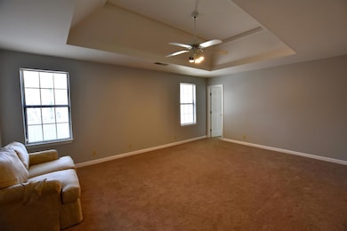 The master is huge and with a beautiful tray ceiling.