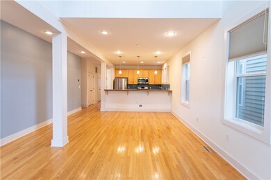 Open living room, dininroom and kitchen